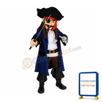 Lightweight Pirate Mascot Costume