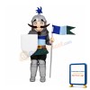 Happy Lightweight Knight Mascot Costume