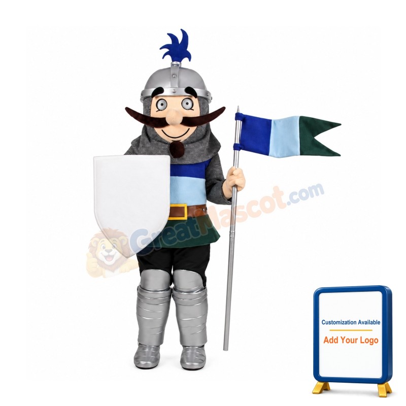 Happy Lightweight Knight Mascot Costume