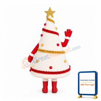White Christmas Tree Mascot Costume