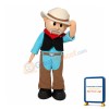 Old Cowboy Mascot Costume