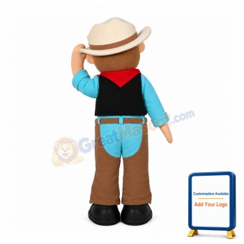 Old Cowboy Mascot Costume