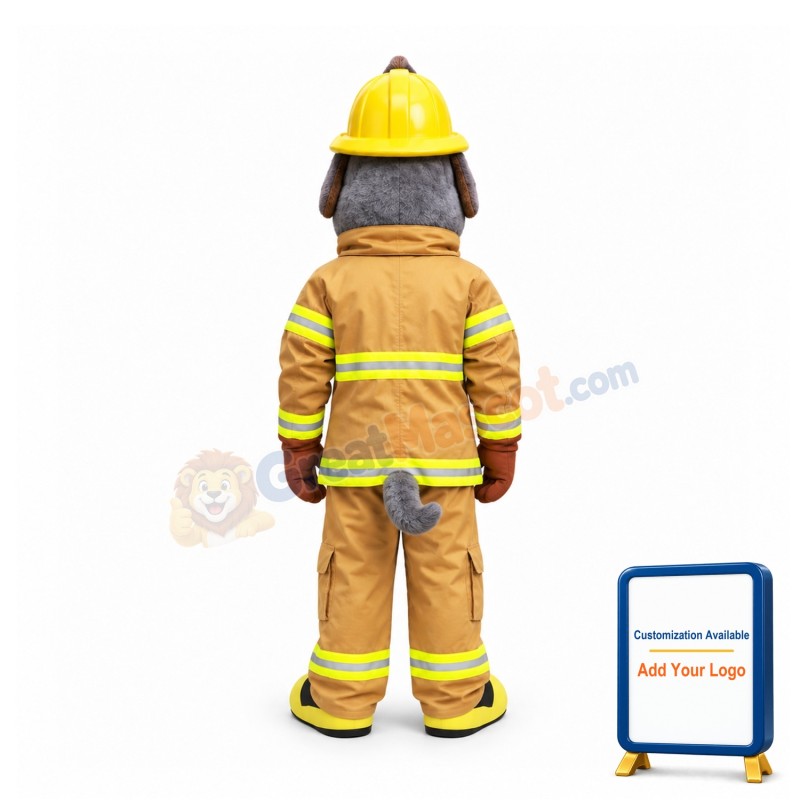 Fire Dept Bulldog Mascot Costume