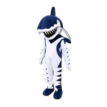 Fierce Blue Shark Mascot Costume