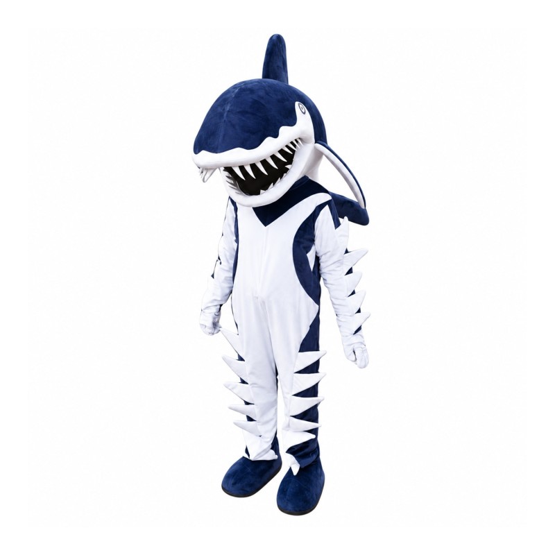 Fierce Blue Shark Mascot Costume