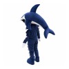 Fierce Blue Shark Mascot Costume