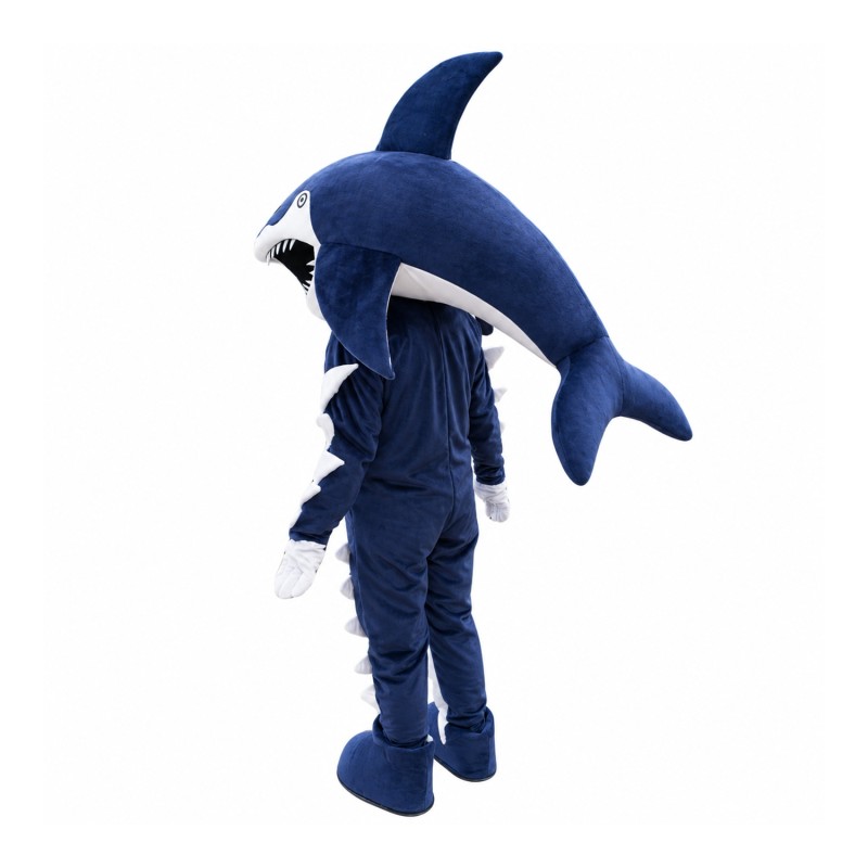 Fierce Blue Shark Mascot Costume