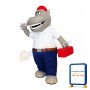 Industrious Hippo Mascot Costume