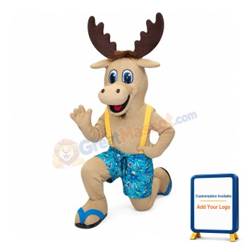 Super Cute Lightweight Moose Mascot Costume