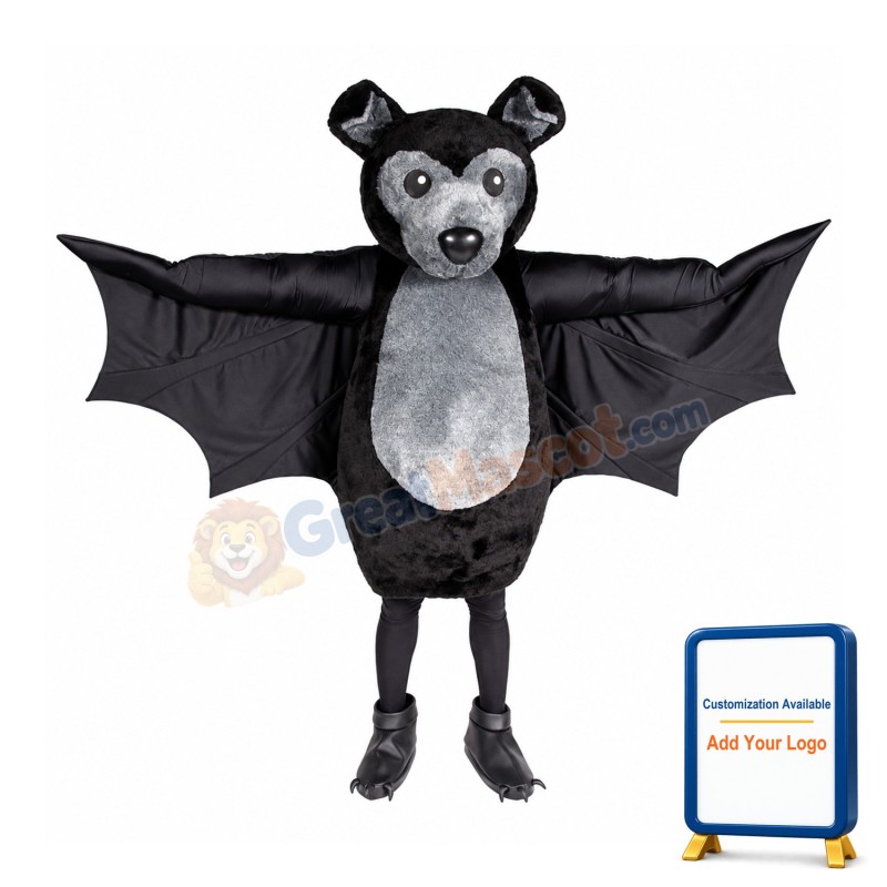Black Bat Mascot Costume