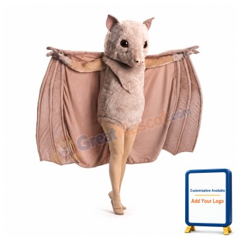 Beige Bat Mascot Costume