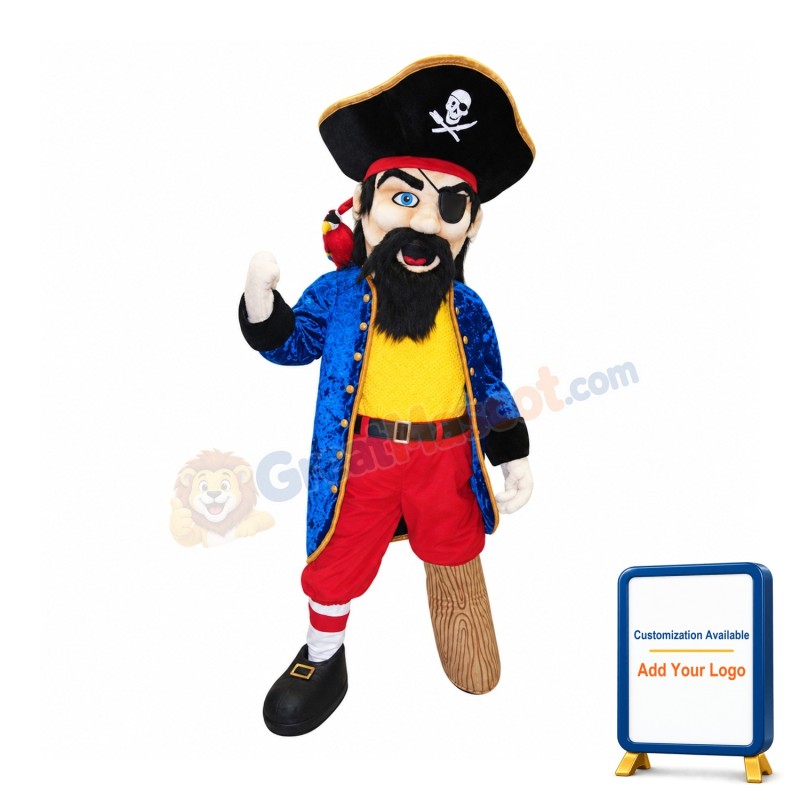 Confident Pirate Mascot Costume