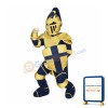 Blue & Yellow Knight Mascot Costume