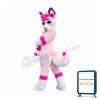 Pink Husky Mascot Costume