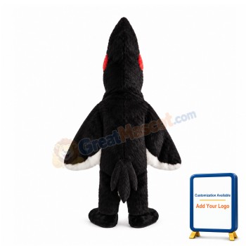 Black & White Roadrunner Mascot Costume