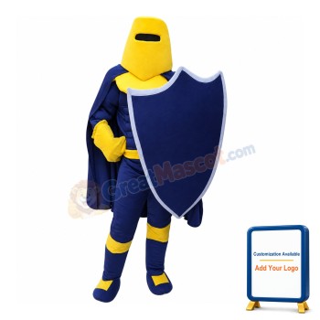 Blue & Yellow Knight Mascot Costume