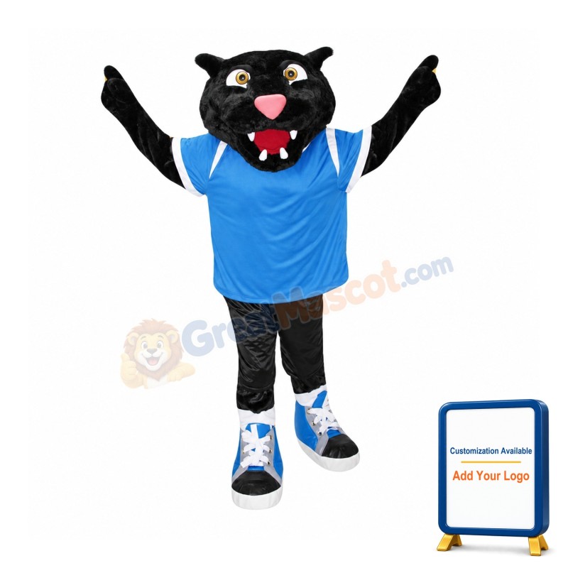College Sport Black Panther Mascot Costume