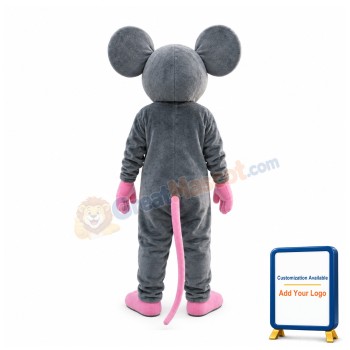 Grey & Pink Mouse Mascot Costume