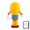Happy Yellow Bulb Mascot Costume
