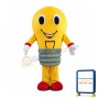 Happy Yellow Bulb Mascot Costume