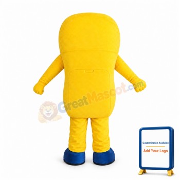 Smiling Yellow Telephone Mascot Costume