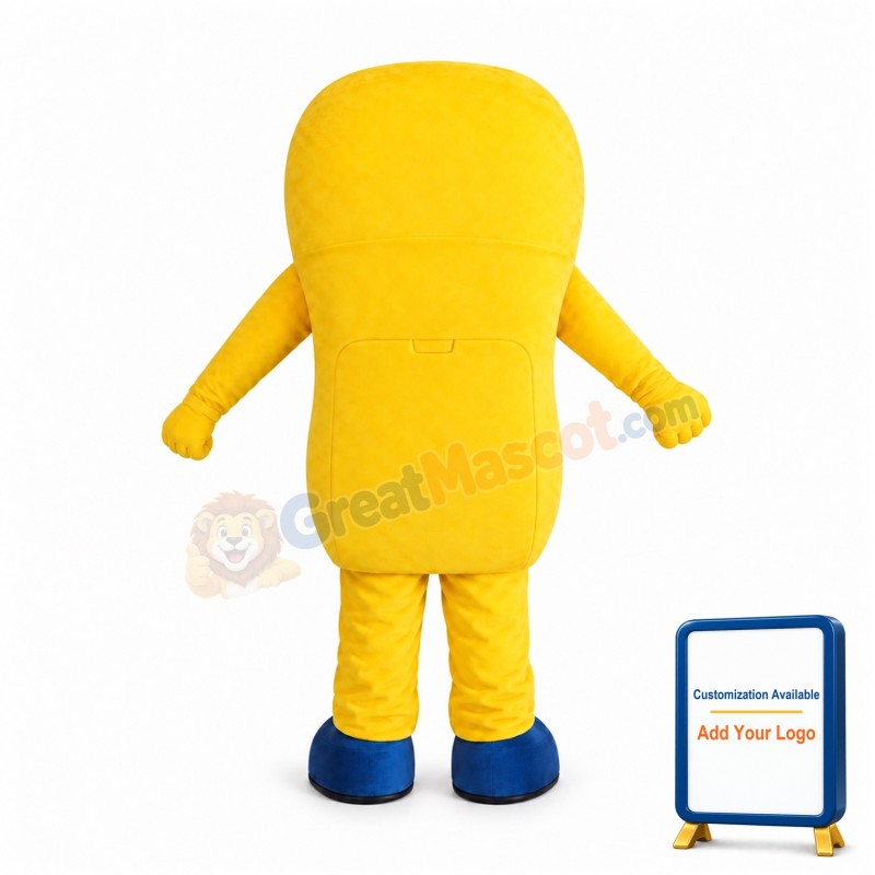 Smiling Yellow Telephone Mascot Costume