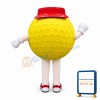 Funny Yellow Golf Ball Mascot Costume