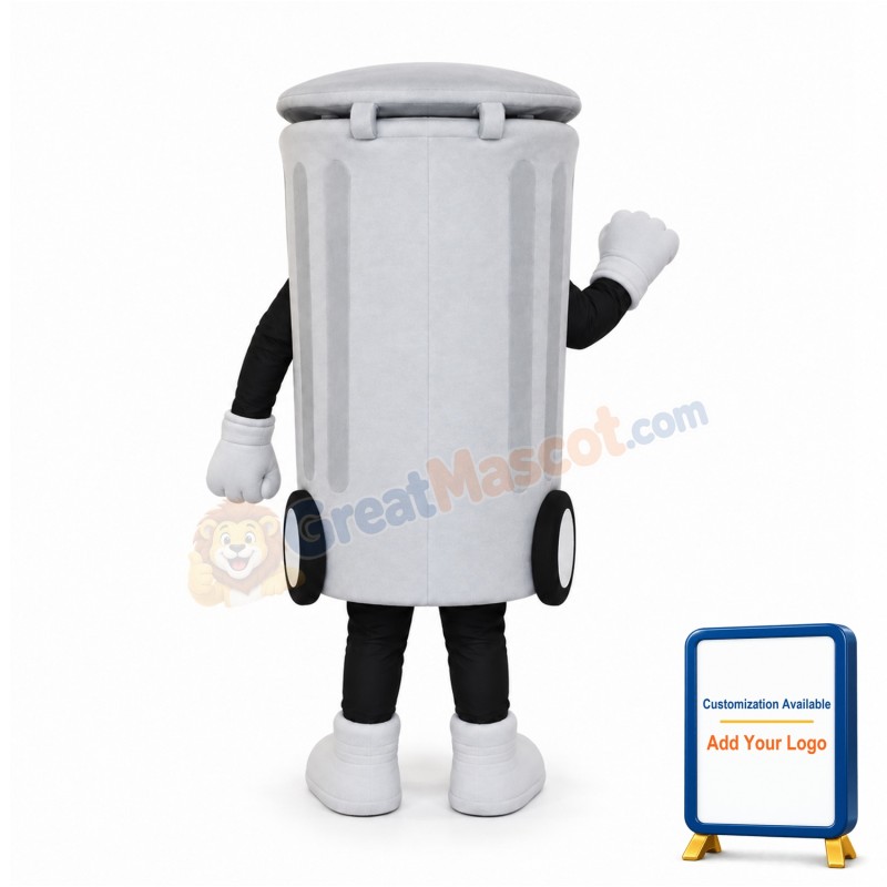 White Recycling Box Mascot Costume