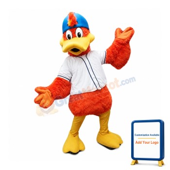 Orange Sport Duck Mascot Costume