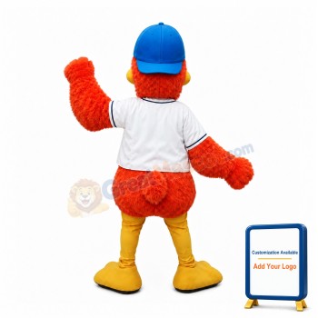 Orange Sport Duck Mascot Costume