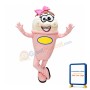 Pink & White Ice Cream Mascot Costume