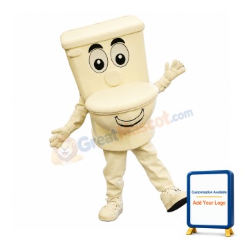 White Toilet Mascot Costume