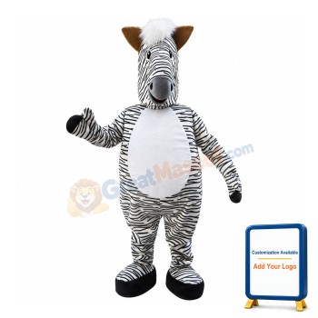 White Zebra Mascot Costume