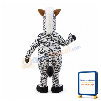 White Zebra Mascot Costume