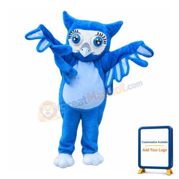 Blue Owl Mascot Costume