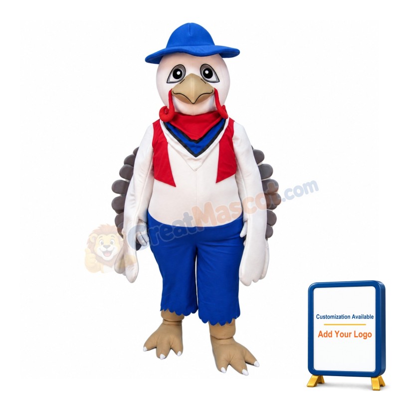White Turkey Mascot Costume