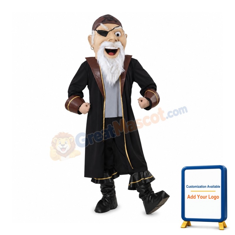 Power Old Pirate Mascot Costume