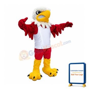Fierce Red Eagle Mascot Costume
