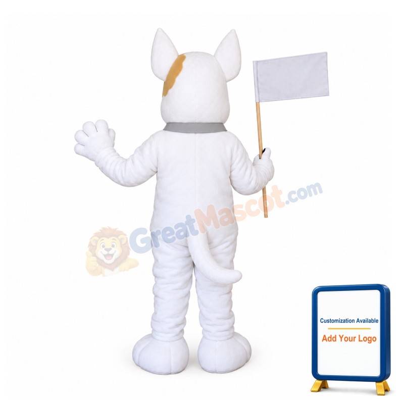 Cute Lightweight White Dog Mascot Costume