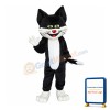 Super Cute Black & White Cat Mascot Costume