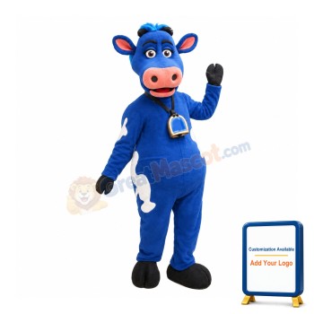 Top Quality Blue Cow Mascot Costume