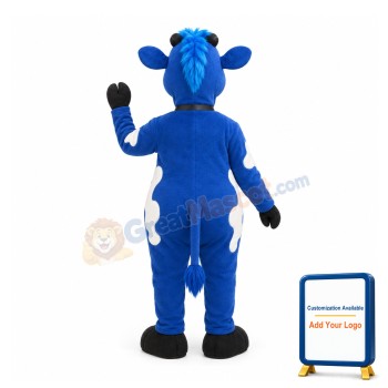 Blue Cow Mascot Costume