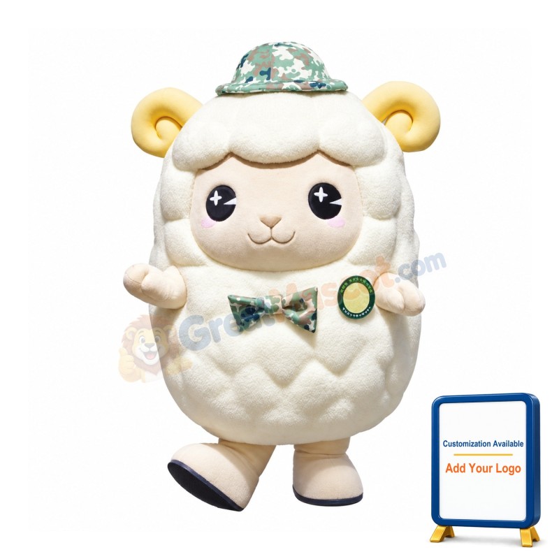 Super Cute White Sheep Mascot Costume