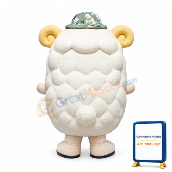 Super Cute White Sheep Mascot Costume
