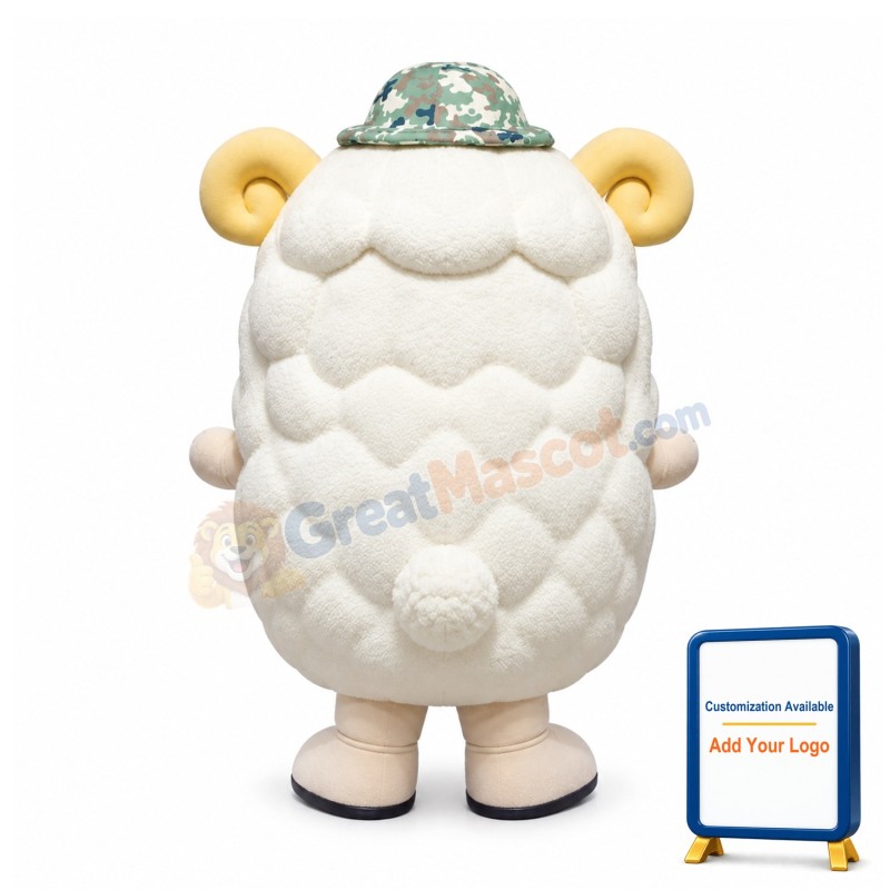 Super Cute White Sheep Mascot Costume