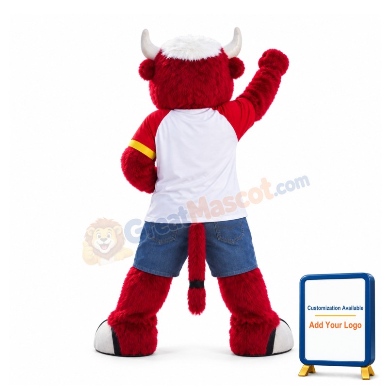 Sport Red Bull Mascot Costume