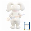 Happy Lightweight White Rabbit Mascot Costume