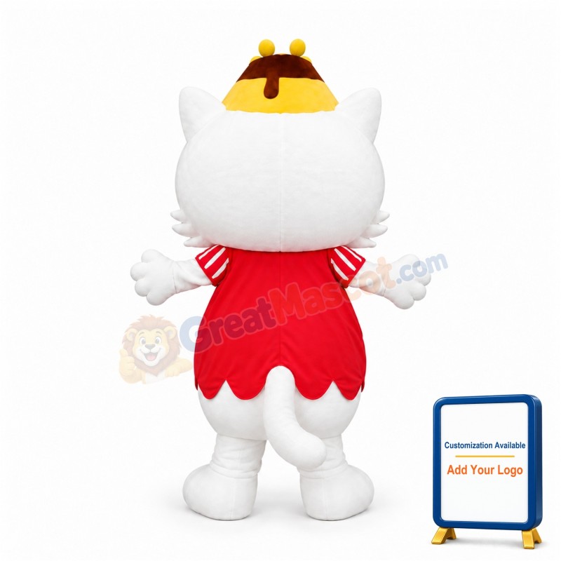 Super Cute Lightweight White Cat Mascot Costume