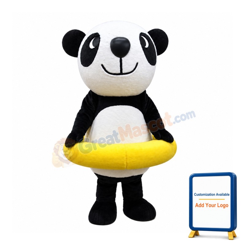 Swimming Panda Mascot Costume