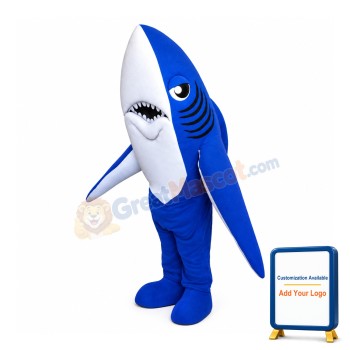 Lightweight Blue Shark Mascot Costume